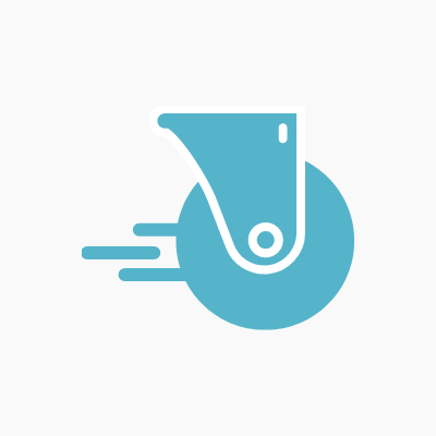 <p>キャスター付き<br/>らくらく稼働</p>