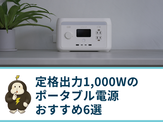 定格出力1,000Wのポータブル電源おすすめ6選を比較｜使える家電は？
