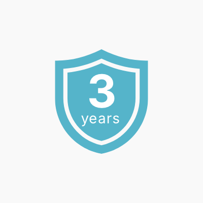<p>3年間<br/>保証</p>